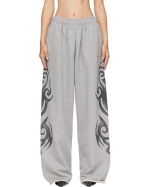 Vetements Graffiti Printed Sweatpants - Grey