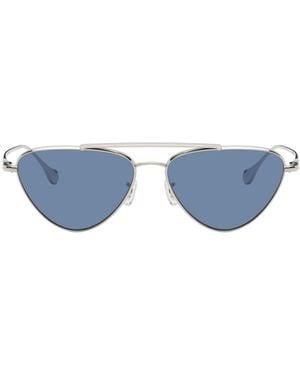 Jil Sander Oliver Peoples 'Edition 1' Aviator Sunglasses - Blue
