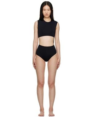 Haight Ssense限定 ブラック Diagonal ワンピース スイムウェア