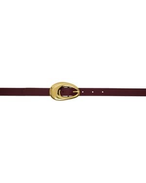 Bottega Veneta Burgundy Drop Belt - Black