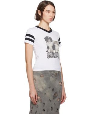 【Ashley Williams】ホワイト Puppy & Kitten Varsity Tシャツ Ashley Williams Puppy & Kitten Precious T-Shirt in White