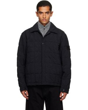 Stone Island ブラック 4100099 Smerigliato ナイロン ジャケット - ブルー