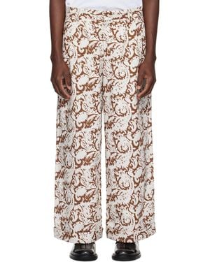 Commas Paisley Print Pants - Natural