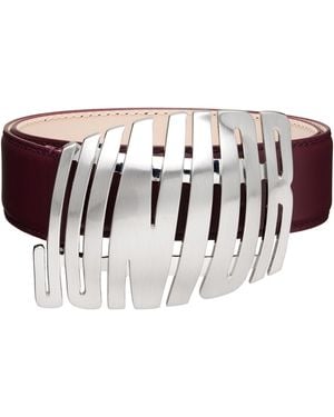 Jean Paul Gaultier Burgundy 'The Straight Junior' Belt - Black