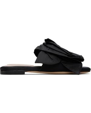 Simone Rocha Pressed Rosette Slides - Black