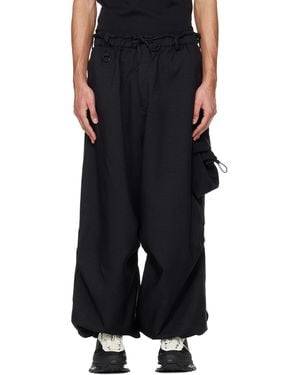 Y-3 Sport Uniform Wide Cargo Pants - Black