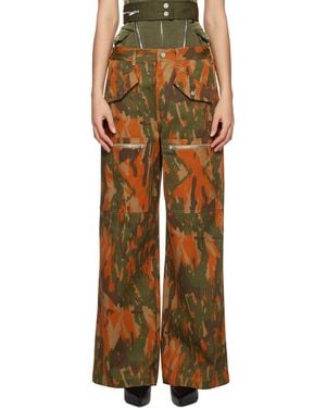 Dion Lee Brown Slouchy Pocket Trousers - Multicolour