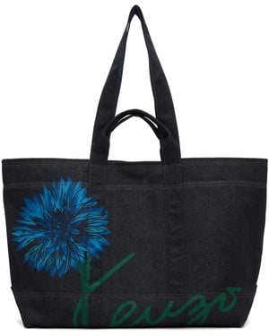 KENZO Paris Tulip' Large Tote - Blue