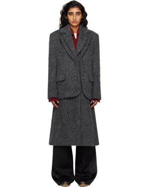 ANDERSSON BELL Manteau Étagé De Style Veston Gris - Noir