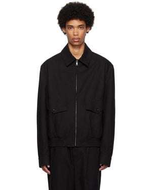 MHL by Margaret Howell Slant Pocket Bomber Jacket - Black