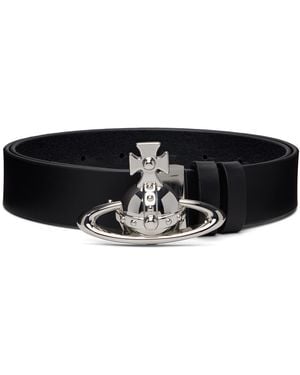 Vivienne Westwood Orb Buckle Belt - Black