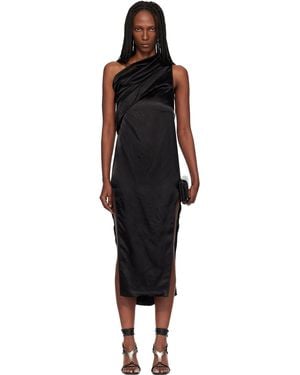 Rick Owens Temple Athena Arrowhead Midi Dress - Black