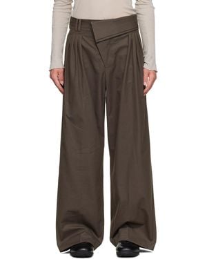 Kiko Kostadinov Dieze Wide Trousers - Brown