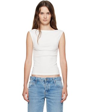 St. Agni Organic Cotton Ballerina Tank Top - Blue