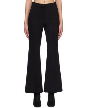RECTO. Double-Face Flared Trousers - Black