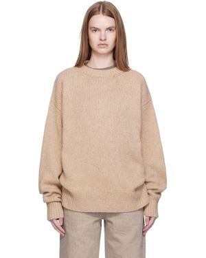 ARCH THE Crew Neck Oversized Sweater - Natural
