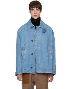 Dries Van Noten Faded Denim Jacket - Blue