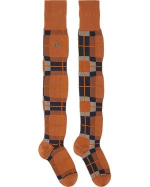Vivienne Westwood Locharron Over The Knee Socks - Brown