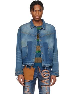 ANDERSSON BELL Rodeo Motorcycle Denim Jacket - Blue