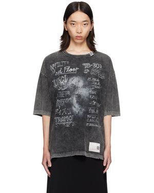 Maison Mihara Yasuhiro ブラック ブリーチ Tシャツ
