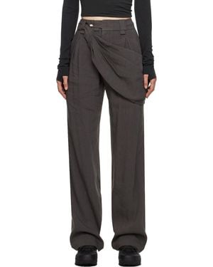 Hyein Seo Belt Bag Trousers - Black