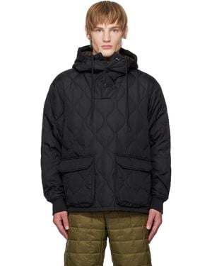 Taion ブラック ミリタリー プルオーバー ダウンジャケット