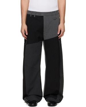 Kidsuper Patchwork Curved Trousers - Black