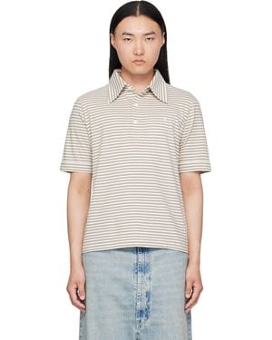 MM6 by Maison Margiela Off- & Striped Polo - Grey