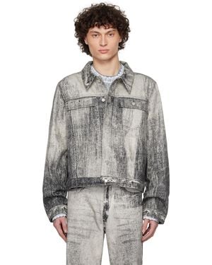 CAMPERLAB Paint Print Denim Jacket - Grey