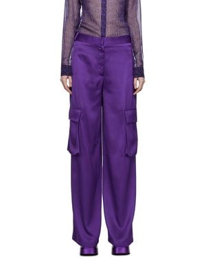 Versace Purple Wide-leg Trousers