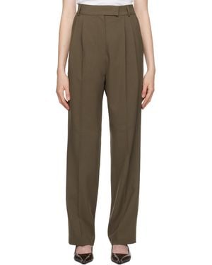 Frankie Shop Khaki Bea Suit Pants - Brown