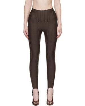 Mugler Ssense Exclusive Corseted Leggings - Black