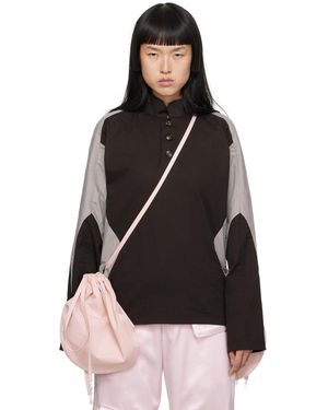Strongthe Polo Brun Et Gris À Pochettes - Noir