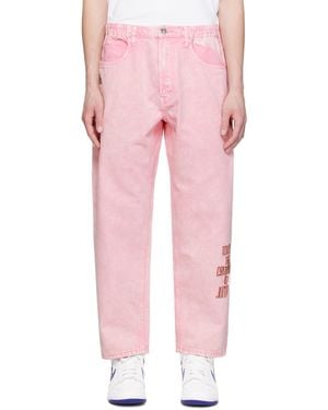 Aape By A Bathing Ape Embroide Jeans - Pink