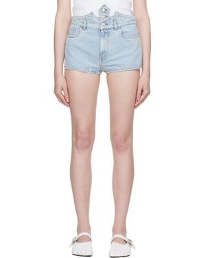 Coperni Disney Crown Denim Shorts - Blue