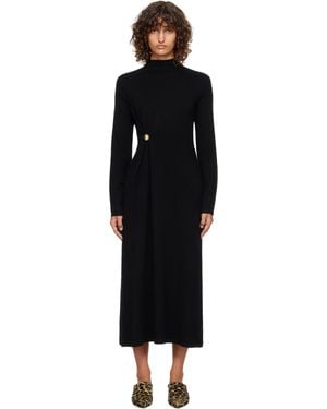 Loulou de Saison Lucero Long Metal Ornament Maxi Dress - Black