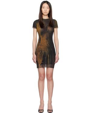 Jean Paul Gaultier Ssense Exclusive Printed Acid Water Minidress - Black