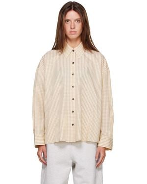 Cordera Checked Oversized Shirt - Natural