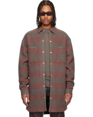 Rick Owens Concordians Oversized Overshirt - Brown
