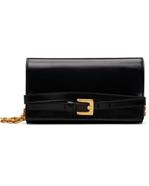 Balmain Shuffle Calfskin Wallet Bag - Black