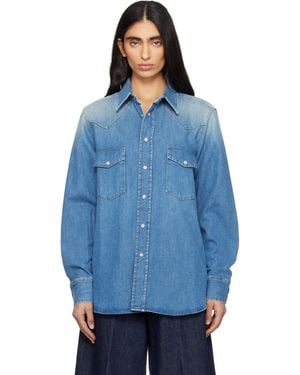 6397 Western Denim Shirt - Blue