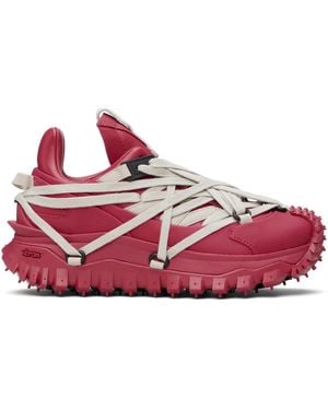 Rick Owens Moncler + Trailgrip Megalace Sneakers - Red