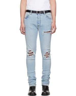 Amiri Croc Mx1 Jeans - Blue