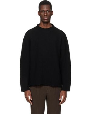 Homme Plissé Issey Miyake Rustic Knit Jumper - Black