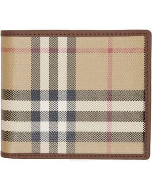 Burberry Check Bifold Wallet - Natural