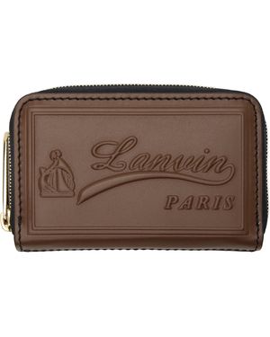 Lanvin Porte-Carte 'Catch By Noir Et Brun À Glissière
