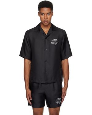 Amiri Amir Arts District Silk Vactaion Shirt - Black