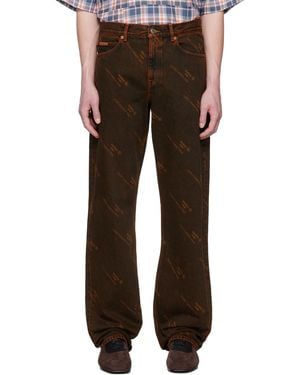 Martine Rose Relaxed Fit Jeans - Brown