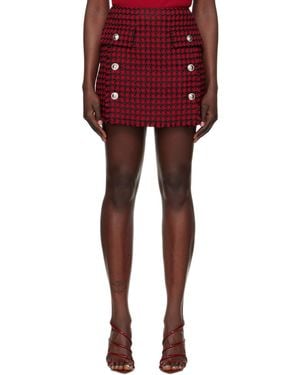 Versace Tweed Miniskirt - Red