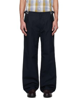 Nanamica Side Belt Wide Pants - Black